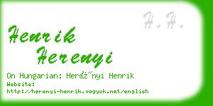 henrik herenyi business card